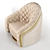 Elegant Cantori Portofino Armchair 3D model small image 3