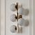 Contemporary Brass Sconces with Opaline Glass Ball 3D model small image 1