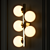Contemporary Brass Sconces with Opaline Glass Ball 3D model small image 2