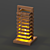 Elegant Wooden Night Lamp 3D model small image 1