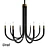 Industrial Iron Ural Chandelier 3D model small image 1