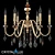 Crystal Lux MERCEDES SP6 GOLD/COLOR: Art Deco Pendant, Height 500mm 3D model small image 1
