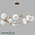 Salvadore SP9H Gold Chandelier 3D model small image 1