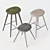 Mid Century Mater Stools 3D model small image 3