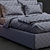 Elegant Meridiani KIRA Bed 3D model small image 5