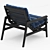 Elegant Ipanema Armchair 3D model small image 2