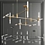 Sleek Altona Chandelier 3D model small image 1