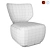 Noa Soft Blossom Armchair 3D model small image 3