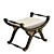 Art Deco Bench - Elegant and Stylish Seating 3D model small image 2