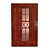 Vintage Walnut Double Door 3D model small image 1