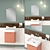 Frieze Two: Stylish Bathroom Cabinet 3D model small image 1