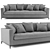 Minimalistic Quilted Sofa by Minotti 3D model small image 3