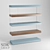 Modern Glass Shelving Rack 3D model small image 1