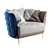 Luxe Legend Armchair: Architectural Masterpiece 3D model small image 1