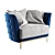 Luxe Legend Armchair: Architectural Masterpiece 3D model small image 2