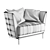 Luxe Legend Armchair: Architectural Masterpiece 3D model small image 4