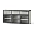 Elegant TV Stand with Metal Grating 3D model small image 1