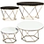 Elegant Nesting Coffee Tables for Versatile Spaces 3D model small image 1