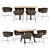 Modern 4union Dining Set 3D model small image 3