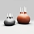 Modern Floor Sconce Set - Set of 2 Elegant Lighting Fixtures 3D model small image 1