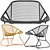 Fermob Sixties Rattan Chair 3D model small image 1