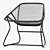 Fermob Sixties Rattan Chair 3D model small image 4
