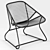 Fermob Sixties Rattan Chair 3D model small image 5