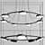THERETRO CARY Metal Acrylic Black Chandelier 3D model small image 1
