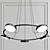 THERETRO CARY Metal Acrylic Black Chandelier 3D model small image 3