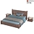 Vintage Modern Bed 3D model small image 2