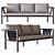 Hive Jibe 3-Seater Outdoor Sofa 3D model small image 1