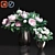 Elegant Pink Peony Metal Vases 3D model small image 1