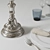 Elegant Table Setting with Candlestick 3D model small image 2