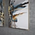 Gray Adventure Giclee Canvas Art - Hand-finished with Gold Leaf Accents - 126x65x5cm 3D model small image 2