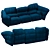 MaxDivani Ever Sofa: Stylish and Spacious 3D model small image 1