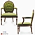 Elegant Promenade Chair 3D model small image 2