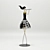 Elegant Metal Home Figurine 3D model small image 1