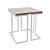 Modern Grey Wood & Steel End Table 3D model small image 4