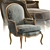 Elegant L.XV Armchair: Classic Comfort 3D model small image 1