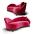 Elegant Courbe Sofa by Christopher Guy 3D model small image 1