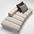 Luxury Henge Vertigo Sofa 3D model small image 1
