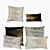 Artisanal Metallic Hide Pillows 3D model small image 2