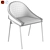 Izoard: Contemporary Upholstered Metal Chair 3D model small image 3