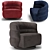 Stylish Natuzzi Couture Sofa 3D model small image 1