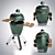 Green Egg Outdoor BBQ Grill 3D model small image 7