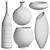 Elegant Vases Set 3D model small image 4