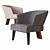 Elegant Minotti Small Armchair 3D model small image 1