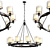 Elegant Arcadia Chandelier: Stylish Lighting Fixture 3D model small image 1