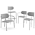 GUBI Coco Chairs: Modern Elegance in Every Seat 3D model small image 4