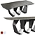 Sculptural Quasimodo Table & Izoard Chair Set 3D model small image 3